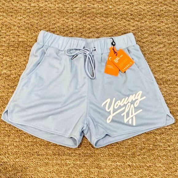 NWT!! YoungLA 104 Legacy Shorts Carolina Blue - Medium - Picture 2 of 5